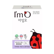 아임오 뉴 유기농 순면커버 울트라슬림 오버나이트 생리대 날개형, 6개입, 1팩