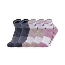 네파 여성용 몽러셀 쿠션 숏삭스 5켤레 세트, 오트베이지 2p + 그레이 2p + 핑크