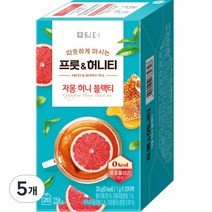 담터 프룻 & 허니티 자몽 허니 블랙티, 1g, 20개입, 5개