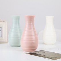 데코트리 파스텔 플라스틱 인테리어 장식 화병 3P, 혼합색상