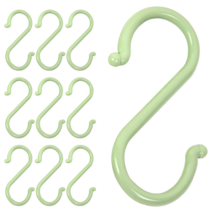 리빙홈디테일 다용도 플라스틱 심플 S자 걸이 고리 12cm, 그린, 10개