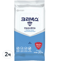 크리넥스 안심 손소독티슈 휴대형, 20매, 2팩
