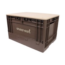 스노우아울 유틸리티 폴딩박스 + 우드상판 테이블 세트, 초코