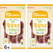 듀먼 강아지 통살육포, 오리안심, 50g, 6개