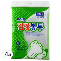 하이팩 김장봉투 대 60L, 대형(약15포기), 4개
