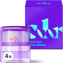 아케이 볼터치 퍼프 컬러 터치 블러셔 4g, 4개, 베리라벤더