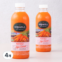 아침에주스 제주당근 주스, 4개, 750ml