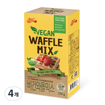 브레드가든 비건 와플믹스 홈베이킹, 220g, 4개