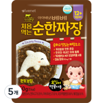 아이배냇 처음 먹는 순한 짜장, 짜장맛, 50g, 5개