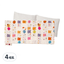 레드빈 눈 찜질팩 팥 + 미야오캣 커버, 4세트