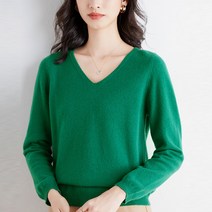 마켓A 여성용 베이직 니트 브이넥 티
