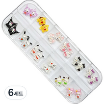귀요미 네일파츠 세트 KN-P1049, 혼합색상, 6세트