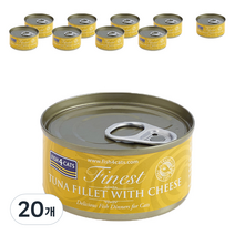 피쉬포캣 고양이 간식캔 70g, 참치 + 치즈, 20개