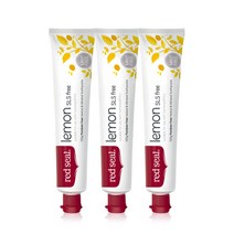 레드씰 레몬 SLS free 치약, 100g, 3개