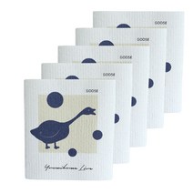 푸르니엘 북유럽 일러스트 행주 작은거위, 5개