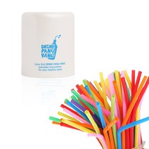 이십이도 드링크 팡팡, 화이트, 디스펜서(화이트), 빨대(혼합색상), 1세트