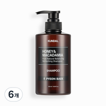 쿤달 네이처 샴푸 아로마에디션 편백향, 500ml, 6개
