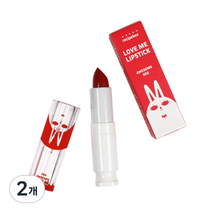 레시피박스 키즈 러브미 립스틱 3.5g, 어썸 레드, 2개