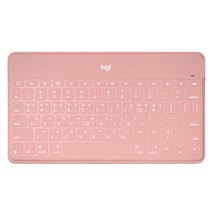 로지텍코리아 KEYS TO GO 애플 호환 블루투스 키보드, 텐키리스, 파우더 핑크, Y-R0052