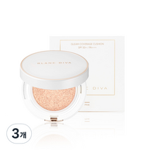 블랑디바 글림 커버리지 쿠션 파운데이션 팩트 13g, 21호 핑크, 3개