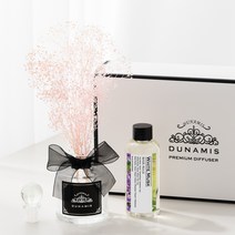 뒤나미스 벚꽃 디퓨저 + 분홍 장식 검정색 용기, 23 화이트머스크