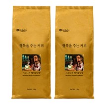 맥널티커피 행복을 주는 커피 시그니처 헤이즐넛향 분쇄 원두커피, 1kg, 2개