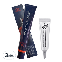 웰라 콜레스톤 퍼펙트 플러스 염모제 80g + 셀리본 33 실크 프로틴 앰플 12ml, 3세트, 12/1