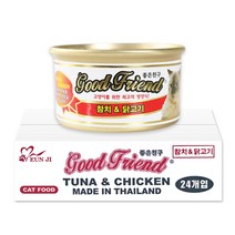 굿프랜드 고양이 캔 85 g 생선, 참치 + 치킨 혼합맛, 24개입