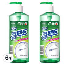 참그린 콤팩트 펌프 주방세제, 600g, 6개