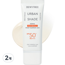 듀이트리 어반 쉐이드 더마 판테놀 5 수분 장벽 선크림 SPF50+ PA++++, 2개, 40ml