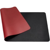 언썸 가죽 대형 데스크패드, 레드 + 블랙