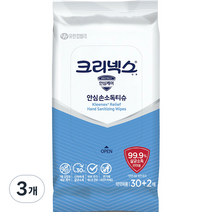 크리넥스 안심 손소독 티슈, 32개입, 3개