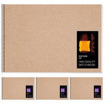 영아트 전문가 크라프트 스케치북 200g 4p + 스티커 랜덤발송 4p 세트, 16절, 15매