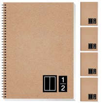 영아트 크라프트 2분할 수학 연습장 노트, 라인(스티커), 5개