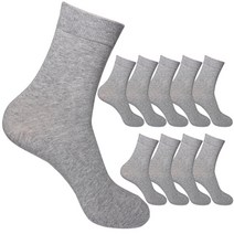 두발로 남성용 럭셔리 무지 중목 양말 10켤레