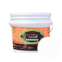 바른황토 바르는 천연황토벽지 자연정원 페인트 4L, 백토