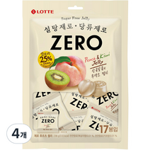 롯데제과 제로 후르츠 젤리 미니벌크 17p, 4개, 238g