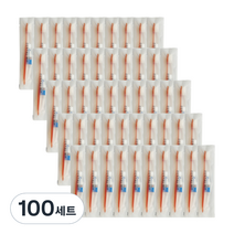 마켓에이 호텔용 휴대 칫솔 치약 덴탈키트 오렌지, 100세트