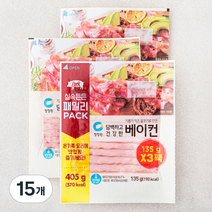 청정원 담백하고 건강한 베이컨, 135g, 15개