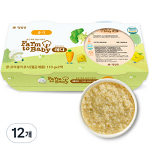 팜투베이비 레디 실온이유식 중기 소고기검은콩비타민죽, 110g, 12개