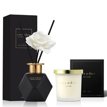 코코도르 소이캔들 스몰자 130g + 블랙골드에디션 디퓨저 200ml 세트, 캔들(에이프릴프레쉬), 디퓨저(에이프릴프레쉬)