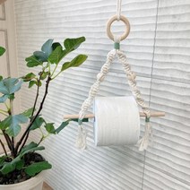 펄인더머드 감성 1단 캠핑 마크라메 휴지걸이, 파스텔그린