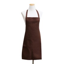 더해피 성인 목끈형 무지 앞치마, 브라운, 1개