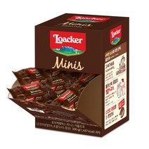 로아커 웨하스 미니스 더블초코 디스펜서 30p, 300g, 1개