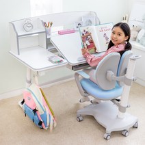 에스메라다 어린이 바른자세 높이조절 책상 의자 세트, 그레이 세트