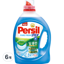 퍼실 딥클린 플러스 퓨어프레쉬 일반용 액상세제 본품, 6개, 2.7L