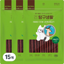 네츄럴랩 강아지 견탐구생활 스틱 간식 100g, 사슴고기, 15개