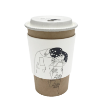 투고팩 더 키스 크라프트 종이컵 390ml + 종이뚜껑 + 에어홀더, 1세트