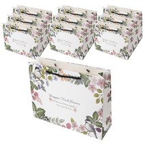 리드홈 플로랄 코팅 쇼핑백 중, 혼합색상, 10개