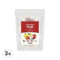 닥터독 강아지 리얼 동결건조 간식 후르츠 40g, 딸기 + 사과 + 바나나 + 블루베리 + 배 혼합맛, 3개